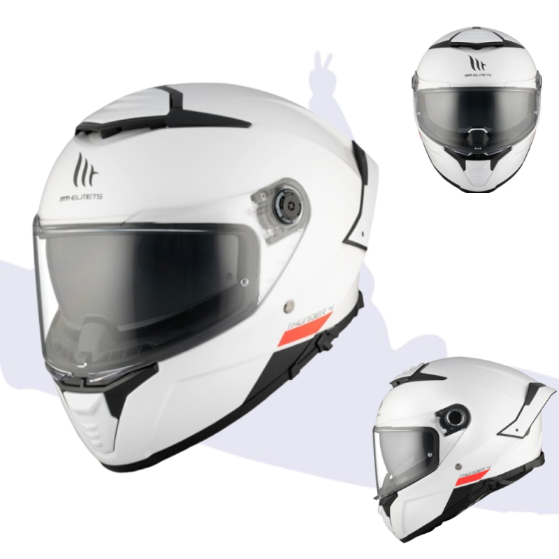 CASCO MT THUNDER 4 SV SOLID A0 BLANCO PERLA BRILLO CASCO MT THUNDER 4 SV SOLID A0 BLANCO PERLA BRILLO