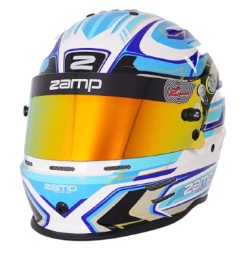 Casco Zamp RZ-42 CMR Youth Graphic Blanco/Azul para Karting | Team Martin Kart