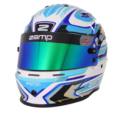 Casco Zamp RZ-42 CMR Youth Graphic Blanco/Azul para Karting | Team Martin Kart