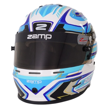 Casco Zamp RZ-42 CMR Youth Graphic Blanco/Azul para Karting | Team Martin Kart