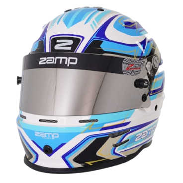 Casco Zamp RZ-42 CMR Youth Graphic Blanco/Azul para Karting | Team Martin Kart