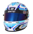 Casco Zamp RZ 42 CMR Youth Graphic Blanco/Azul Casco Zamp RZ 42 CMR Youth Graphic Blanco/Azul