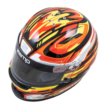 Casco Zamp RZ-42 CMR Youth Graphic Negro/Rojo para Karting | Team Martin Kart