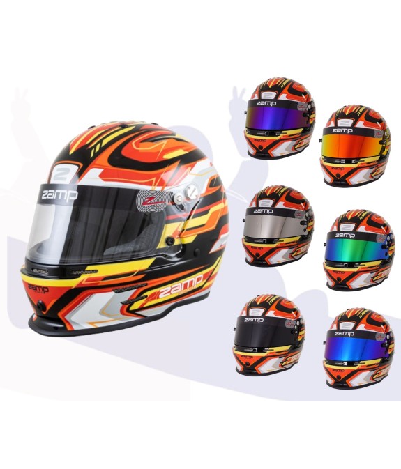 Casco Zamp RZ-42 CMR Youth Graphic Negro/Rojo para Karting | Team Martin Kart