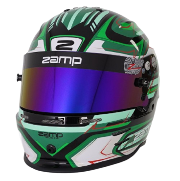 Casco Zamp RZ 42 CMR Youth Graphic Negro/Verde