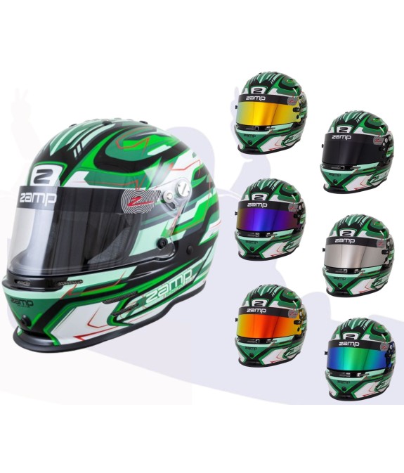 Casco Zamp RZ 42 CMR Youth Graphic Negro/Verde