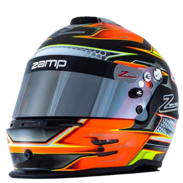 Casco Zamp RZ-42 CMR Youth Graphic Naranja/Amarillo para Karting | Team Martin Kart