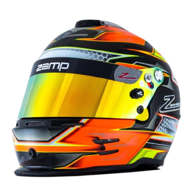 Casco Zamp RZ-42 CMR Youth Graphic Naranja/Amarillo para Karting | Team Martin Kart