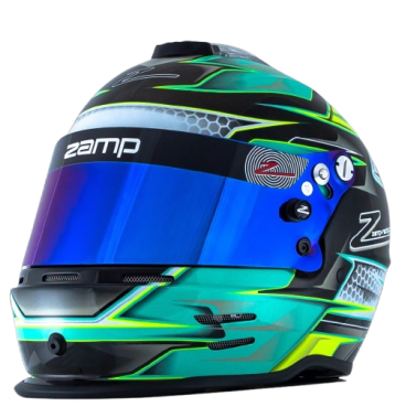 Casco Zamp RZ-42 CMR Youth Graphic Verde/Plata para Karting | Team Martin Kart