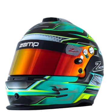 Casco Zamp RZ-42 CMR Youth Graphic Verde/Plata para Karting | Team Martin Kart