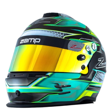 Casco Zamp RZ-42 CMR Youth Graphic Verde/Plata para Karting | Team Martin Kart