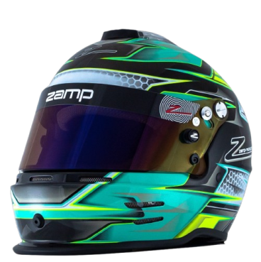 Casco Zamp RZ-42 CMR Youth Graphic Verde/Plata para Karting | Team Martin Kart