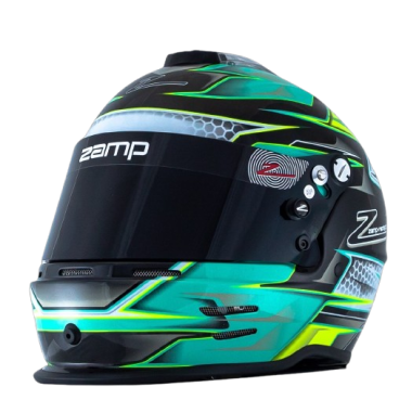 Casco Zamp RZ-42 CMR Youth Graphic Verde/Plata para Karting | Team Martin Kart