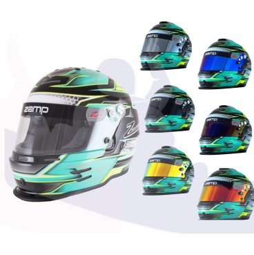 Casco Zamp RZ-42 CMR Youth Graphic Verde/Plata para Karting | Team Martin Kart