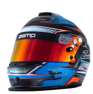 Casco Zamp RZ-42 CMR Youth Graphic Naranja/Azul para Karting | Team Martin Kart