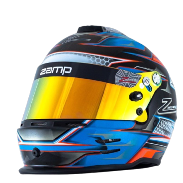 Casco Zamp RZ-42 CMR Youth Graphic Naranja/Azul para Karting | Team Martin Kart