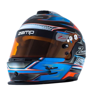 Casco Zamp RZ-42 CMR Youth Graphic Naranja/Azul para Karting | Team Martin Kart