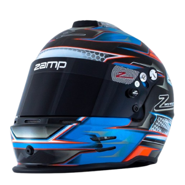 Casco Zamp RZ-42 CMR Youth Graphic Naranja/Azul para Karting | Team Martin Kart