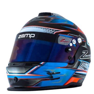Casco Zamp RZ-42 CMR Youth Graphic Naranja/Azul para Karting | Team Martin Kart