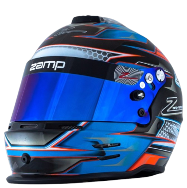 Casco Zamp RZ-42 CMR Youth Graphic Naranja/Azul para Karting | Team Martin Kart
