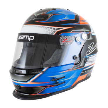Casco Zamp RZ 42 CMR Youth Graphic Naranja/Azul