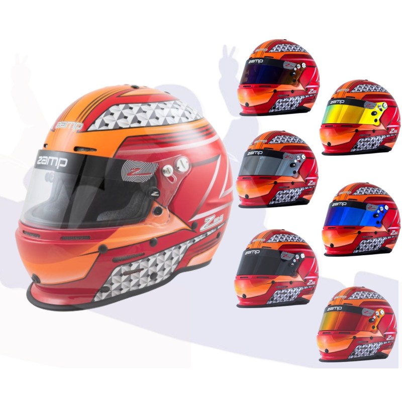 Casco Zamp RZ 62 SA2020 Rojo/Naranja