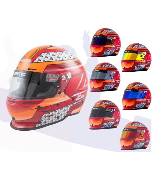 Casco Zamp RZ 62 SA2020 Rojo/Naranja | Compra en Team Martin Kart