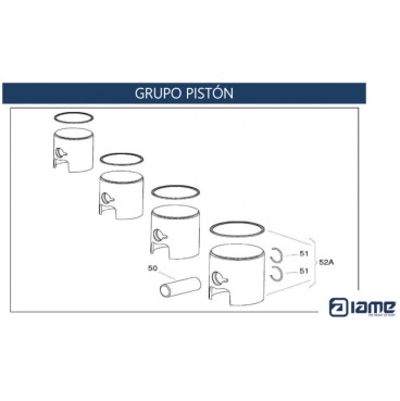 Pistón X30 / Leopard Nº52A IAME para Karting | Compra en Team Martin Kart