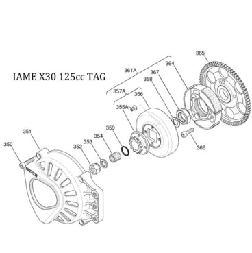 Jaula Embrague Piñón X30 Nuevo Tipo IAME Nº354