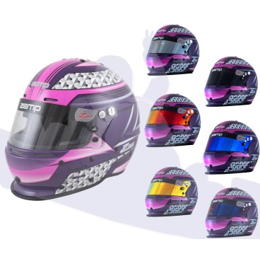Casco Zamp RZ 62 SA2020 Rosa/Morado | Compra en Team Martin Kart