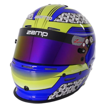 Casco Zamp RZ 62 SA2020 Azul/Verde | Compra en Team Martin Kart