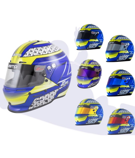Casco Zamp RZ 62 SA2020 Azul/Verde | Compra en Team Martin Kart