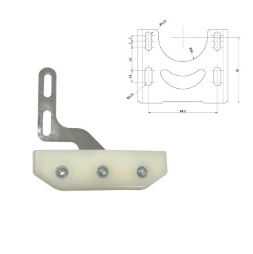 Patín Protector Nylon Disco de Freno Con Soporte Mini 4P RR | Team Martin Kart