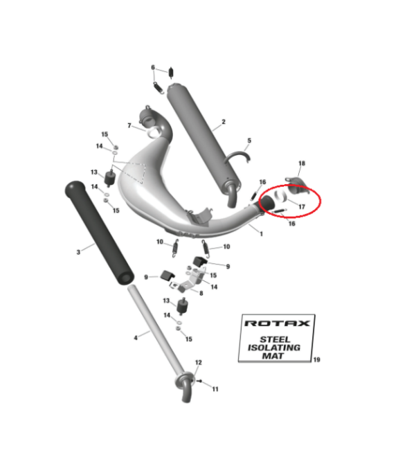 Junta Escape Rotax Max/DD2
