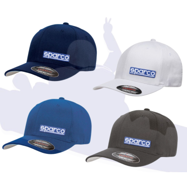 Gorra Sparco Flexfit Azul | Ajuste Elástico Motorsport