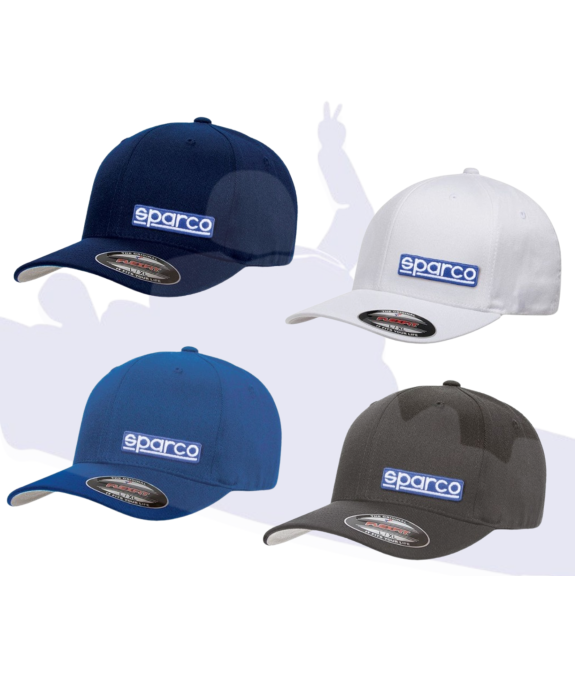 Gorra Sparco Flexfit Azul | Ajuste Elástico Motorsport