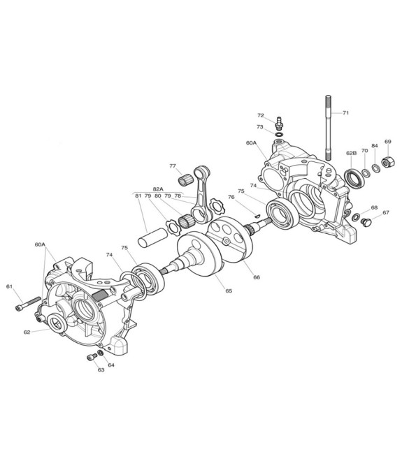 Semicigüeñal Lado Embrague IAME X30 Nº65 | Recambio Original | Team Martin Kart