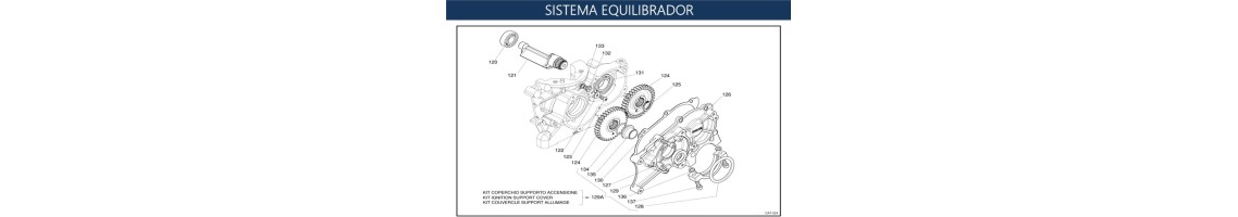 Árbol equilibrador X30 IAME | Recambios de precisión para kart