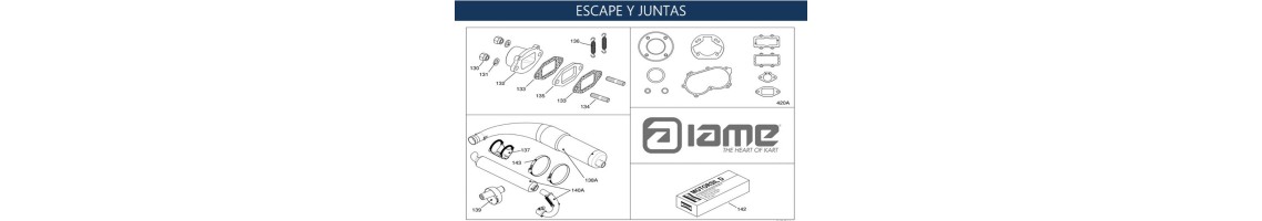 Escape y juntas X30 IAME | Repuestos de motor para karting